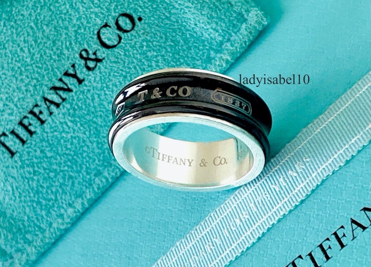 Tiffany & Co. 1837 Black Titanium Sz 7.25 Galaxy Wide Band Tiffany & Co. 1837 Black Titanium Sz 7.25 Galaxy Wide Band
