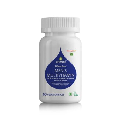 Unived Wholefood Multivitamin for Men Plant Based, & Vegan  60 Capsules Long Exp