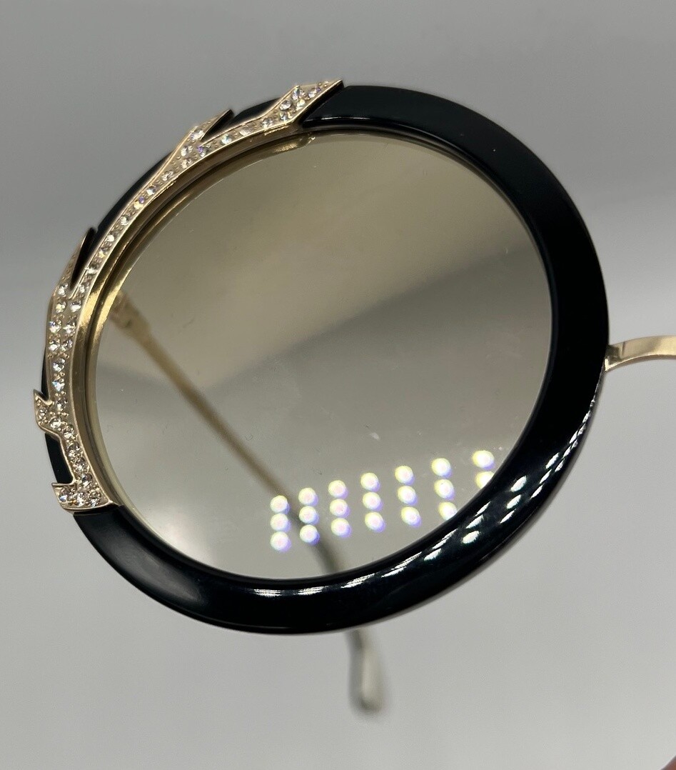 ALICE + OLIVIA Beverly black & Swarovski crystal-embellished  display picture 3