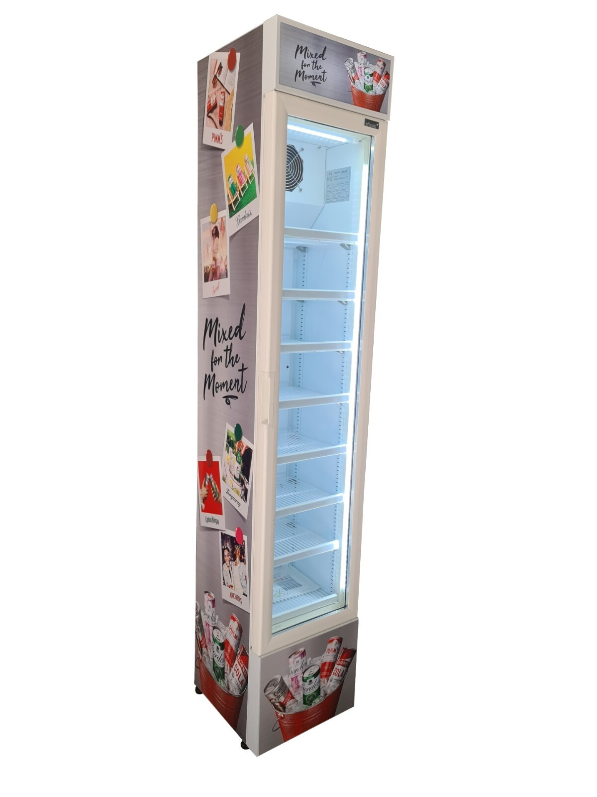 Efficold Slim Drinks Fridge, Slimline Upright Display Drinks Chiller eBay