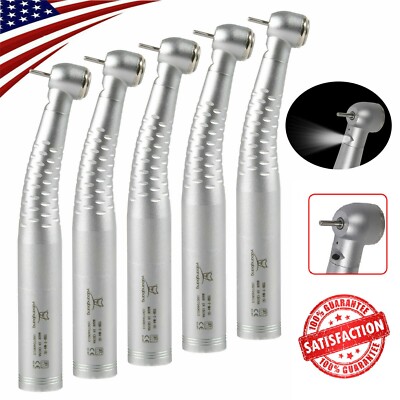 5*Dental Fiber Optic LED High Speed Handpiece Torque Head Fit KaV 4/6H Coupler
