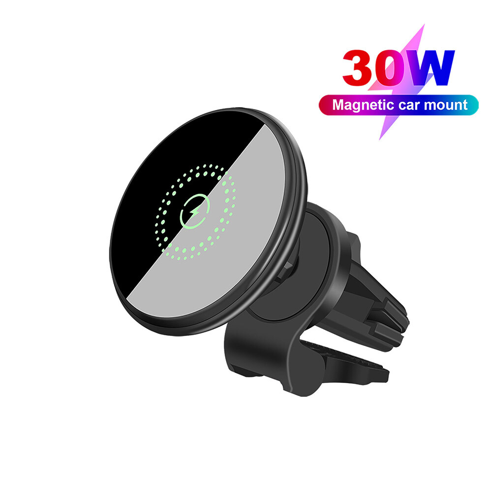 30W Wireless Car Charger Phone Holder For Apple iPhone Series