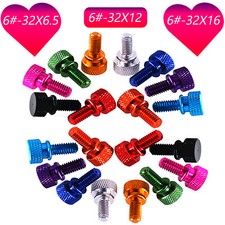 Aluminium Knurled Thumb Screw Inch 6 -32 Hand Grip Knob Bolts Coloured Din 464