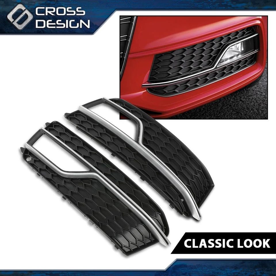 Parachoques delantero apto para Audi S5 A5 S-Line 2013-16 luz antiniebla rejilla cubierta izquierda y derecha Foto 4 de 4