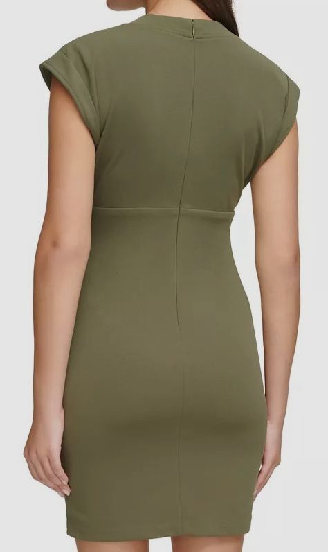 Guess Womens Crepe Mini Cocktail and Party Dress Green 8