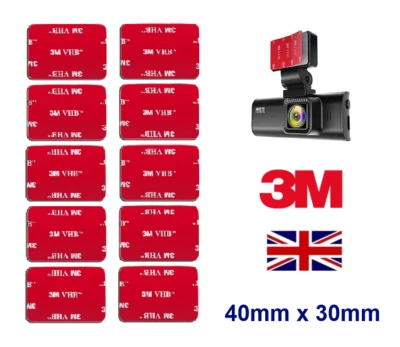 3M Double Sided Sticky Pads Adhesive Tape Dash Cam GoPro Nextbase Sticker Mounts