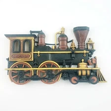 VTG Homco TRAIN ENGINE WALL PLAQUE ©1975 Dart Industries Made in USA