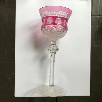 Ruby Overlay Wine Glass