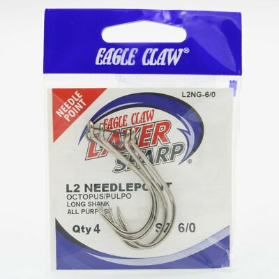 Eagle Claw Lazer Sharp L2NG Needlepoint Octopus Fishing Hooks Size 6/0 | eBay Eagle Claw Lazer Sharp L2NG Needlepoint Octopus Fishing Hooks Size 6/0 | eBay