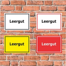 Schild - Leergut Pfand Rückgabe Lager Logistik Flaschen Gastronomie - 4 Größen