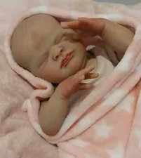 Reborn Baby Girl, 18 Inches, Sleeping Baby, Realistic Lifelike Vinyl Reborn