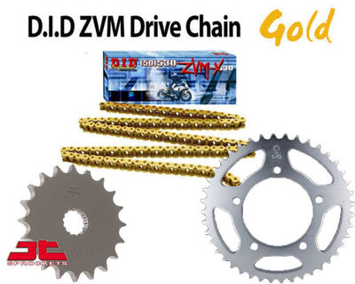 Kawasaki GPZ1100 (ZX1100 F1 ABS) 96-98 DID GOLD X-Ring Chain and