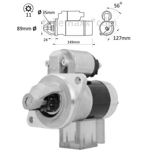 Starter For Yanmar 124070-77010 119865-77013 S114-230 124070-77010