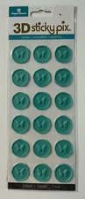 Paper House 3D Sticky Pix Stickers-Blue Butterfly Embossed Stickers