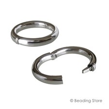 26mm or 29mm 925 Sterling Silver Large Circle Round Tube Clasps Click Closure