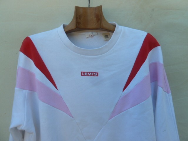 Levi's Crop Top Sweatshirt Women's Small White Oversized Florence image 2
