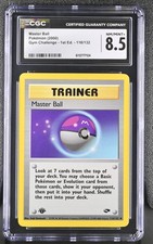 CGC 8.5 - Master Ball [1st Edition] #116 Pokemon Gym Challenge on eBay