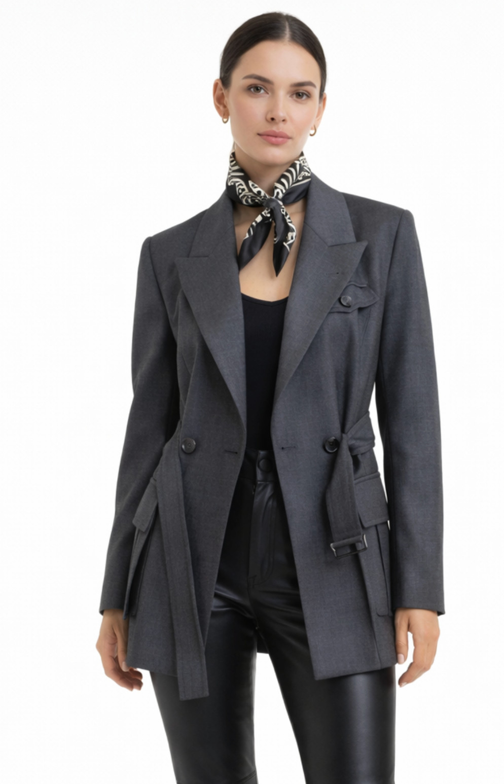 Brunello Cucinelli Belted Utility Jacket Coat Blazer Suit M