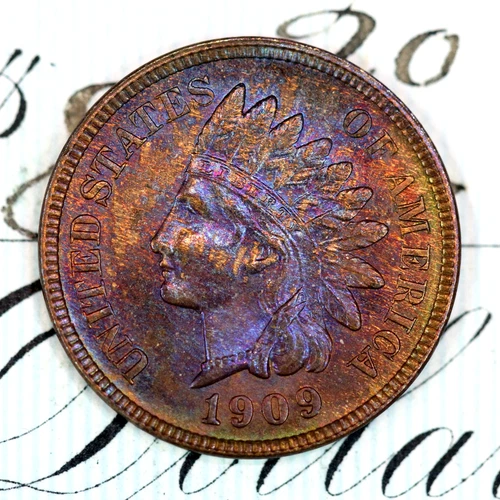 * 1909 * SUPERB+ GEM BU MS INDIAN HEAD PENNY * FROM ORIGINAL COLLECTION