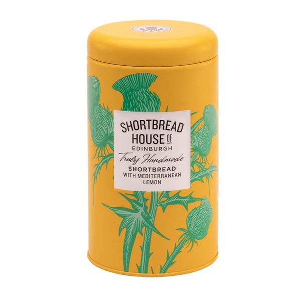 Galleta de limón mediterránea Shortbread House of Edinburgh, verdaderamente hecha a mano, 4,9 oz