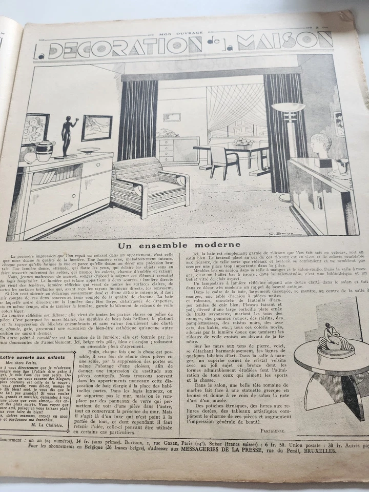 Mon ouvrage 1936 n°311 les brandebourgs chambre petit fleurs exotique brodées - Image 4 of 4