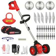 SHALL 24V Cordless Strimmer Grass Trimmer Electric Tree Garden Weed Cutter UK