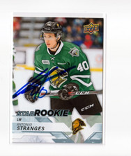 ANTONIO STRANGES autographed SIGNED '18/19 Upper Deck CHL card DALLAS STARS