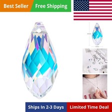 30pcs AB Teardrop Crystal Beads - 12x25mm Water Drop Faceted Glass Beads for ...