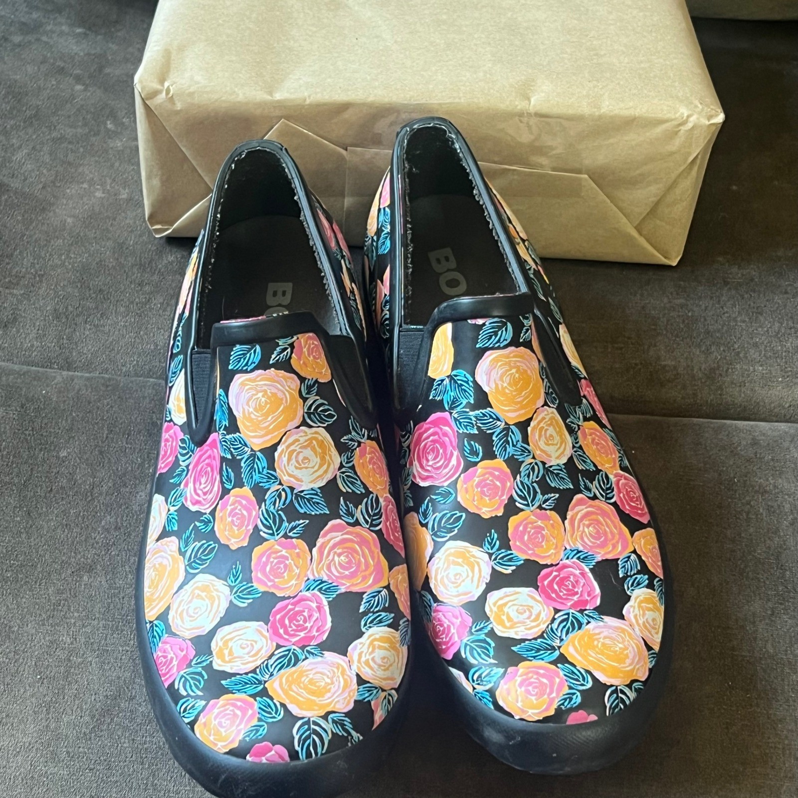 BOGS Patch Slip Rose Garden Clogs Waterproof Wome… - image 2