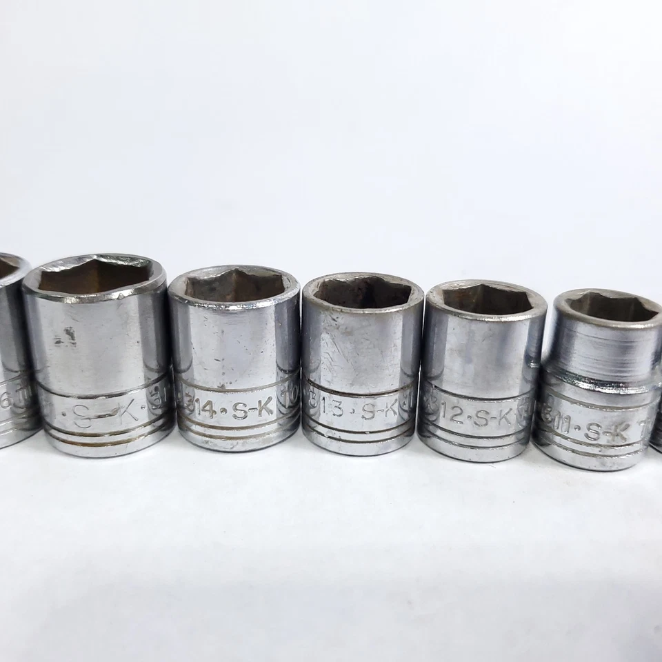 SK-Tools 3/8 Drive 13-Piece 6-Point Metric Socket Set w/ Metal Tray USA 7MM-19MM - Image 4 of 4