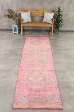 Vintage 2,9x10,8 ft Rug, Turkish Runner Rug, ...