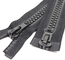 10 197 Inch Two Way Separating Jacket Zipper Heavy Duty Plastic Zipper Black Lar