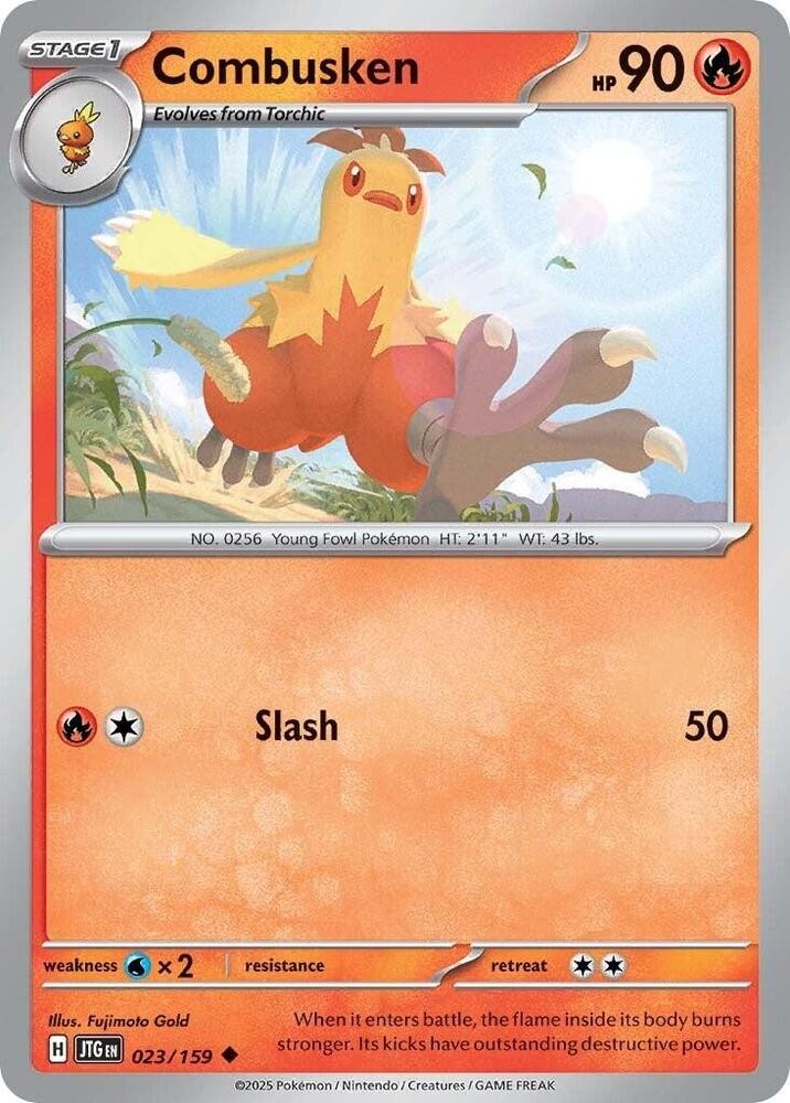 Combusken #023/159 Sv09 Journey Together Uncommon Reverse Holo Pokemon TCG NM