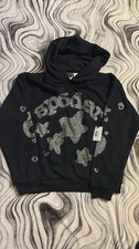 sp5der Black Rhinestone hoodie, Size M