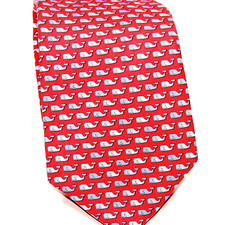 VINEYARD VINES All Over Blue Gray Whales Silk Tie 58 X 3.5" Gorgeous