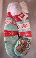 STAR WARS WOMENS COZY SLIPPER SOCKS SIZE 4-10 BLUE THICK SOFT WINTER THEME NEW