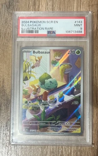 2024 Pokémon Bulbasaur Illustration Rare Mint 9 PSA Stellar Crown