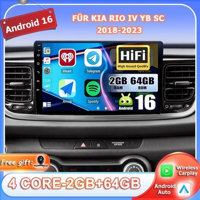 2GB+64GB Android 16.0 Für Kia Rio IV YB SC 2018-2023 Car Play Autoradio GPS WIFI