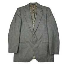 Burberrys VTG 80s Plaid Wool Suit Jacket 2 Button Blazer Sport Coat Brown 40R