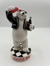 Enesco Coca-Cola Polar Bear With Jacket Through The Years 50 s Porcelain 1998