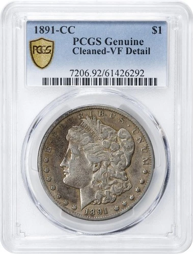 1891 CC Morgan Silver Dollar $1 PCGS VF Details