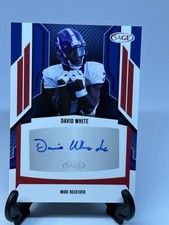 2024 Sage David White Rookie Autograph Red Parallel Blue Ink MinnesotaVikings RC