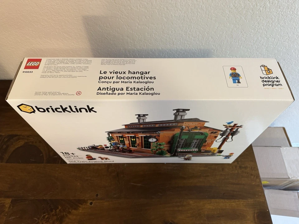 LEGO bricklink (910033) Cobertizo de motor de tren antiguo ~Nuevo y sellado ~ Agotado Foto 3 de 4