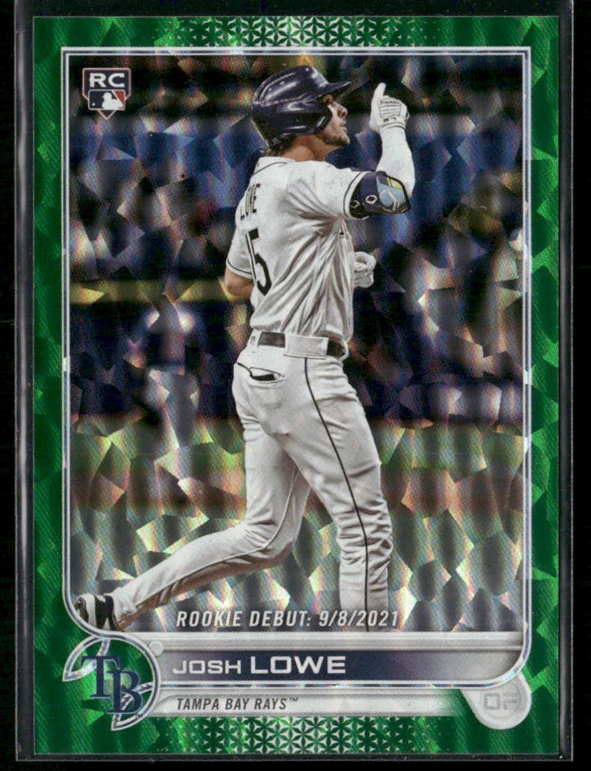 2022 Topps Update Series - Rookie Debut Josh Lowe #US287 Green Foil /499 (RC)