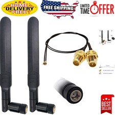 Wifi Antenna 8Dbi Omni RP-SMA Male 2.4Ghz 5.8Ghz Dual Band  20Cm U.FL IPX MHF4