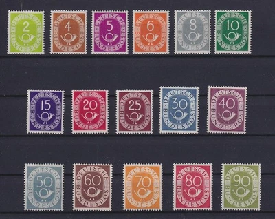 Bund 123-38 Posthornsatz postfrisch komplett unsigniert (ew172) - Bild 1 von 2