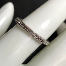 9654 Sterling Silver 925 textured look eternity style sz 7 Band Ring 2grams