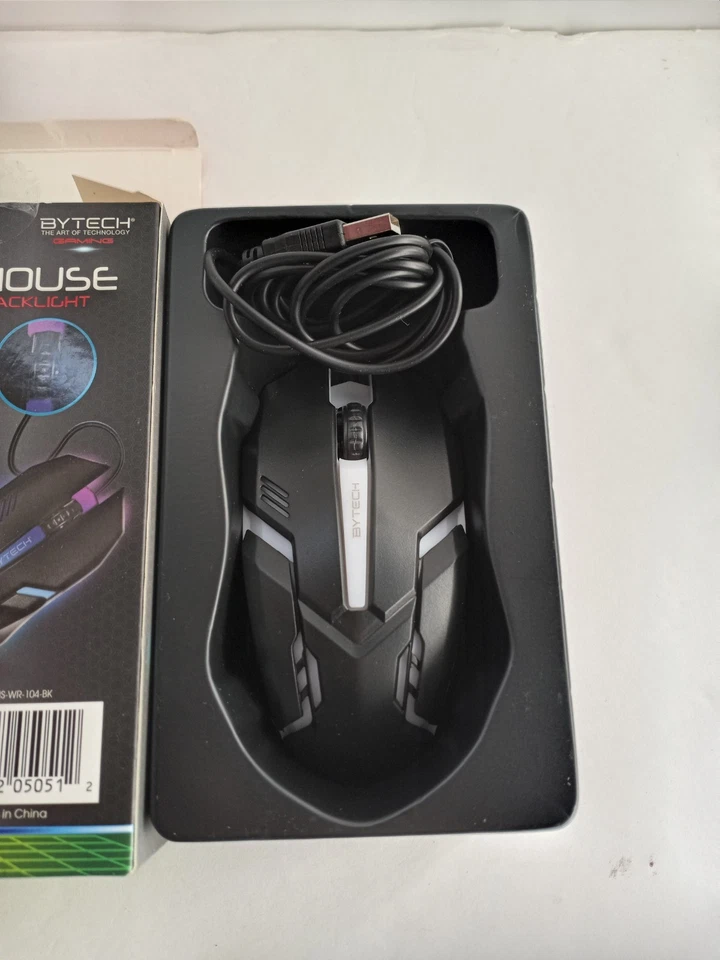 Bytech Gaming Mouse Multicolor Backlight Wired LED USB 3 Button New Open Box - Image 2 of 4