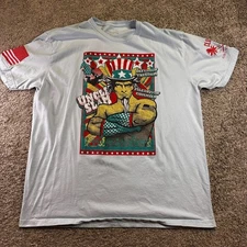 Grunt Style Shirt Men XXL 2XL Blue Uncle Sam America Graphic Tee Club Wrestling