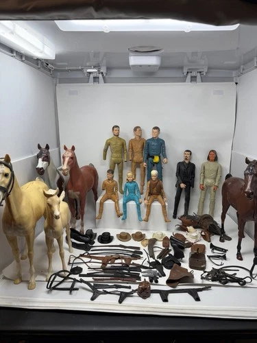 Vintage Marx Johnny West HUGE LOT Sam Cobra Horses Captain W/ Accessories READ